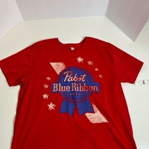 Pabst Blue Ribbon Red Short Sleeve Tee